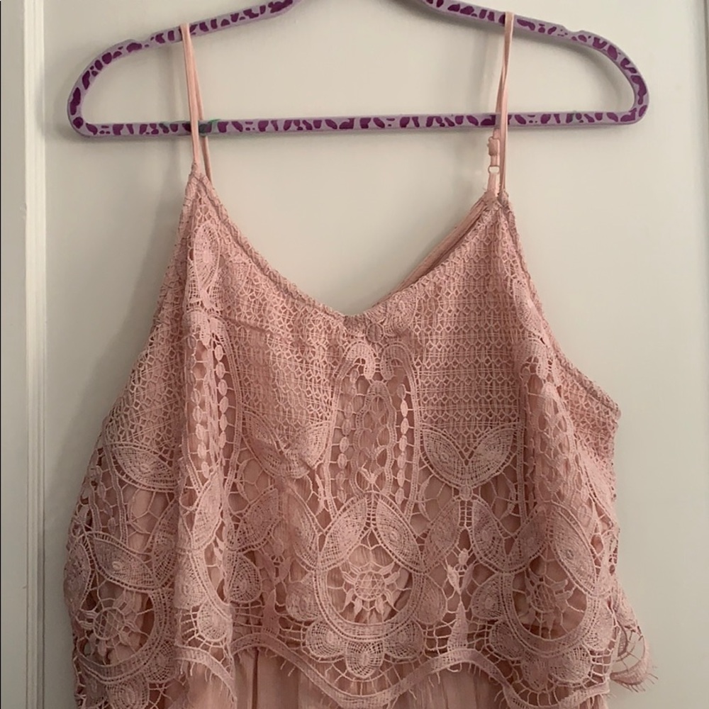 Blush Lace Romper